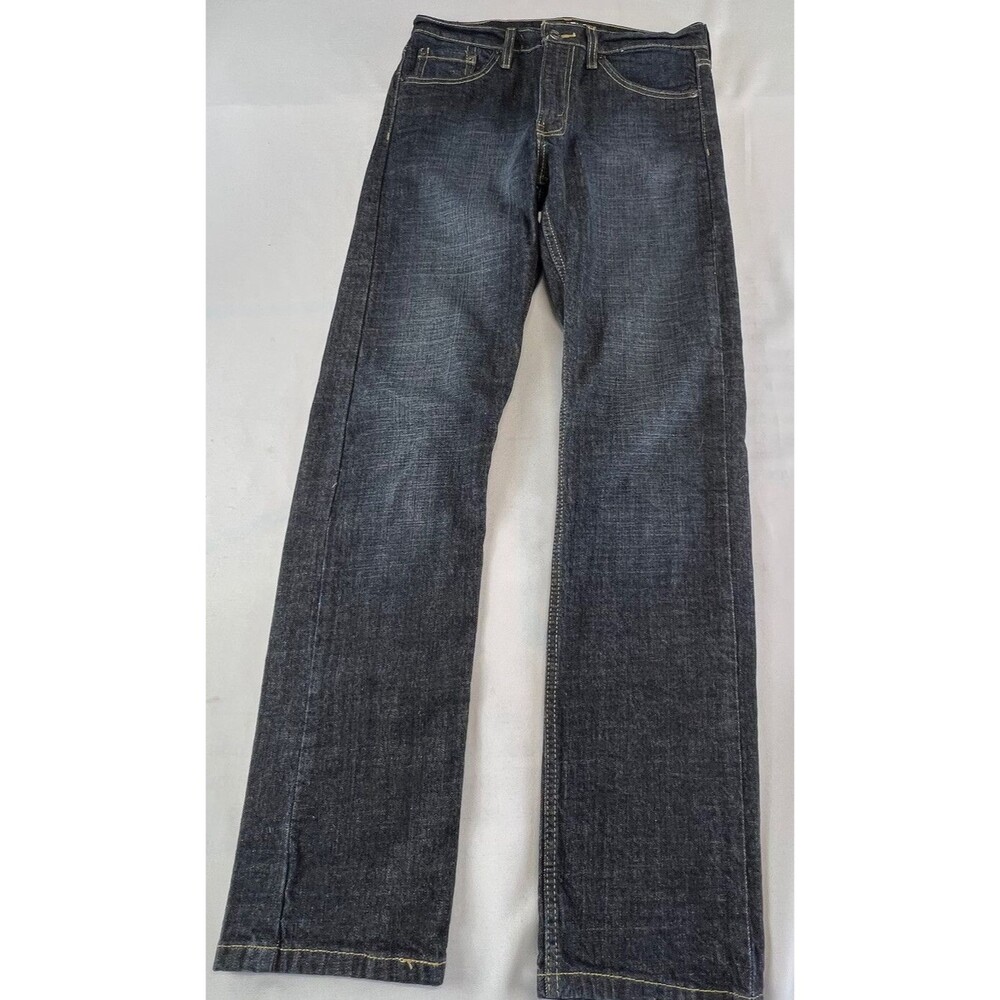 Levis Signature S51 Mens 30 x 31 Dark Wash Straight Leg  Denim Blue Jeans